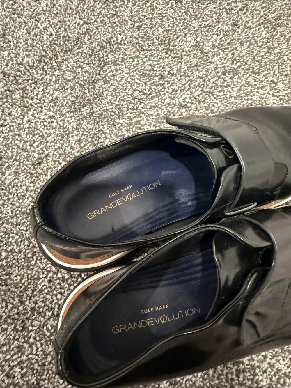 Cole Haan Black Monk Loafers in Black
